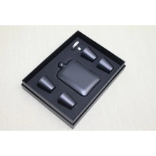 Özssay 4 Shot Bardaklı Matara Seti Siyah