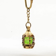 Özssay Pirinç Yeşil Gaz Lambası Tasarımı Anahtarlık