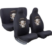 Pearl Shop Mirsepet Ford Kuga Ile Uyumlu Oto Koltuk Kılıfı Siyah Penye Kahve Tasarım Logo Dtf Baskı