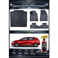 Yek Cars Renault Clio 5 2020 Model 3D Kokusuz Havuzlu Paspas Takımı  ve 3D Bagaj Havuzu