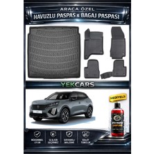 Yek Cars Peugeot 2008 Hybrid 1.2 Model 3D Kokusuz Havuzlu Paspas Takımı  ve 3D Alt Bagaj Havuzu