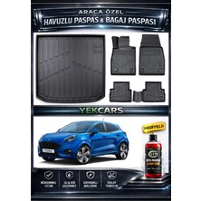 Yek Cars Ford Puma 2026 Model 3D Kokusuz Havuzlu Paspas Takımı  ve 3D Üst Bagaj Havuzu
