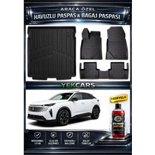 Yek Cars Peugeot 3008 Elektrikli 2024 Model 3D Kokusuz Havuzlu Paspas Takımı  ve 3D Bagaj Havuzu