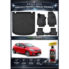 Yek Cars Renault Clio 4 2013 Model 3D Kokusuz Havuzlu Paspas Takımı  ve 3D Bagaj Havuzu