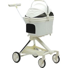 Drnds Eurodog Katlanabilir Köpek Arabası Beyaz 66X52X110 cm