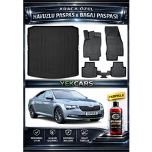 Yek Cars Skoda Super B 2022 Model 3D Kokusuz Havuzlu Paspas Takımı  ve 3D Bagaj Havuzu