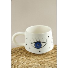 Zero Land Drnds Kiraz Desenli Seramik Kupa - Beyaz