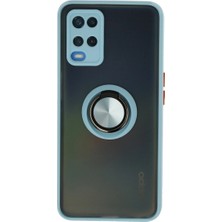 Eco Port Oppo A54 4g Kılıf Montreal Yüzüklü Silikon Kapak - Buz Mavi