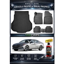 Yek Cars Hyundai Elantra 2022 Model 3D Kokusuz Havuzlu Paspas Takımı  ve 3D Bagaj Havuzu