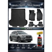 Yek Cars Hyundai Tucson 2017 Model 3D Kokusuz Havuzlu Paspas Takımı  ve 3D Bagaj Havuzu