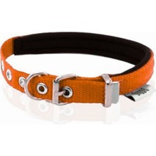 byasafkids Yumuşak Destekli ve Dokuma Mavi Kedi Köpek Boyun Tasması Turuncu