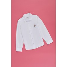 U.s. Polo Assn. Kız Çocuk Beyaz Gömlek Basic 50324760-VR013