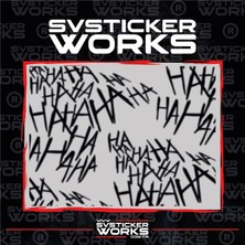 Sv Sticker Works Haha Sticker Motor Araba Dekorasyon Sticker Evrensel 50 Adet 1 Paket