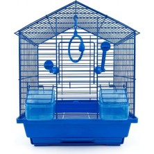 Sepetopia Mavi Dekoratif Muhabbet Kuşu ve Kanarya Kafesi - 200 Seri