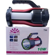 Gold Kama T-96 Profesyonel El Feneri | 10W – 7 Fonksiyonlu – 20000 Mah – Solar – Powerbank Özellikli