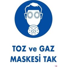 Ennalbur Toz ve Gaz Maskesi Uyarı Levhası 25X35 Kod:18
