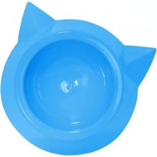 My Best Store Plastik Tekli Kedi Mama ve Su Kabı - Mavi