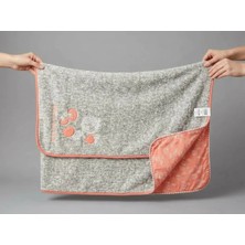 Bibaby Çift Taraflı Peluş Bebek Battaniyesi %100 Pamuklu Yumuşak Bebek Örtüsü Yenidoğan Kundak 90*84 cm