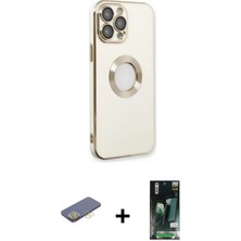 Nuveden Ieg™ iPhone 13 Pro Kılıf Iz Form Serisi - Şeffaf 360 Full Body Arka Koruyucu + Sarı Renkli Ka