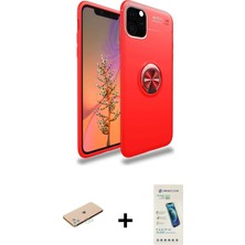 Nuveden Ieg™ iPhone 11 Pro Kılıf Yankı Form Prime - Şeffaf Pasifik Cam Ekran Koruyucu + Mavi Renkli Ka