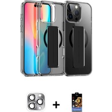 Nuveden Ieg™ iPhone 16 Pro Max Kılıf Nova Işık Koleksiyonu - Siyah Buffer Hayalet Cam Ekran Koruyucu +