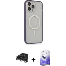 Nuveden Ieg™ iPhone 14 Pro Max Kılıf Siluet Işık Koleksiyonu - Siyah Bilvis 5in1 5d Magic Hayalet Cam