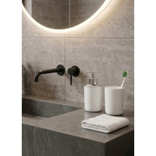 Saban 2'li Set Beyaz, Diş Fırçalık Ve Sıvı Sabunluk - Brasil Model