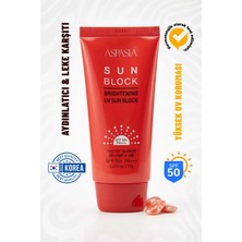 ASPASIA 70G Cildi Nemlendiren ve Aydınlık Görünüm Kazandıran Kore Güneş Koruyucu Krem SPF 50+ Tüm Cilt Tipleri İçin