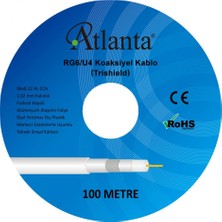 Atlanta RG6/U4 96 Tel CCA Anten Kablosu (100 Metre)