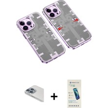 Nuveden Ieg™ iPhone 13 Pro Max Kılıf Ufuk Doku Prime - Şeffaf Pasifik Cam Ekran Koruyucu + Sierra Blue