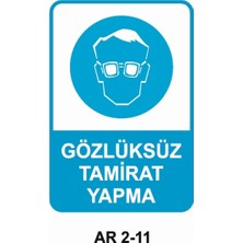 Outdoor One İŞ GÜVENLİĞİ UYARI LEVHASI 1 ADET PVC 21 X 29CM