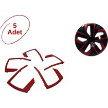 Jant Kapağı Çıtası Kırmızı (5 Adet)