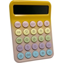 Runzon Renkli Hesap Makinesi Yuvarlak Uçlu 12 Hane Sarı RZ-822