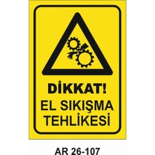 Outdoor One İŞ GÜVENLİĞİ UYARI LEVHASI 1 ADET PVC 21 X 29CM