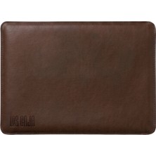 Los Caja 13 İnç Laptop Kılıfı - Su Geçirmez , Vegan Deri, MacBook Air Uyumlu, Kahverengi