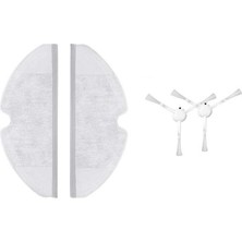 Xiaomi Mi Robot Vacuum Mop Essential 2 in 1 Robot Süpürge ve Paspas Aksesuar Seti 2 adet fiber mop bezi 2 adet yan fırça