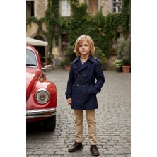 Hc Kids Wear Erkek Çocuk Içi Pamuk Astarlı Trençkot Yağmurluk