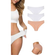 Modanı Seç 3 Adet Kadın Dikişsiz Lazer Kesim Esnek Iz Yapmayan Külot S3