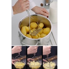 PremiumPort Pratik 24 cm Paslanmaz Metal Patates Ezici ve Püre Yapıcı