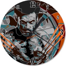 50 cm Çap Wolverine Temalı Duvar Saati, Şık ve Modern Tasarım