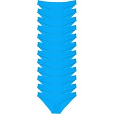 Modanı Seç 12 Adet Süper Eko Set Likralı Kadın Slip Külot Mavi