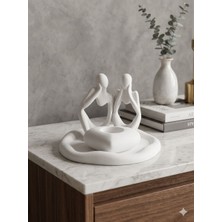 Zedef Tasarım Soyut Düşler Seti Dekoratif Obje Mumluk Set