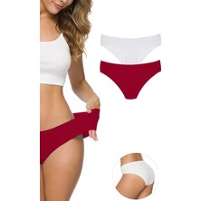 Modanı Seç 2 Adet Kadın Dikişsiz Lazer Kesim Esnek Iz Yapmayan Külot S5