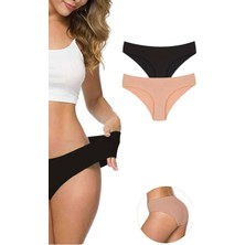 Modanı Seç 2 Adet Kadın Dikişsiz Lazer Kesim Esnek Iz Yapmayan Külot S2