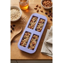 PremiumPort Yapışmaz Silikon Müsli, Granola ve Protein Bar Kalıbı, Dikdörtgen Çikolata ve Kek
