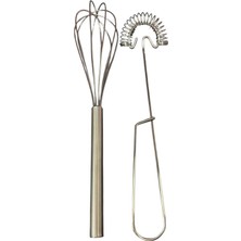 PremiumPort Çiftli 26 cm Paslanmaz Çelik Çırpıcı Seti, Pratik ve Dayanıklı Tasarım