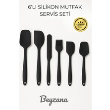 PremiumPort 6'lı Isıya Dayanıklı, Yanmaz, Yapışmaz Silikon Spatula Seti
