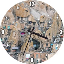 Maku Şehri Kayalara Oyulmuş Duvar Saati, 50X50 Cm, Antik Tarz Şıklık