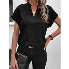 Serac Collection Kadın Kısa Kollu Hakim Yaka Sofya Bluz