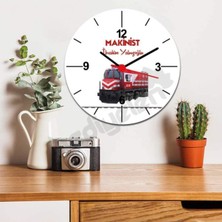 Modern Tasarımlı Makine Mühendisi Temalı Duvar Saati